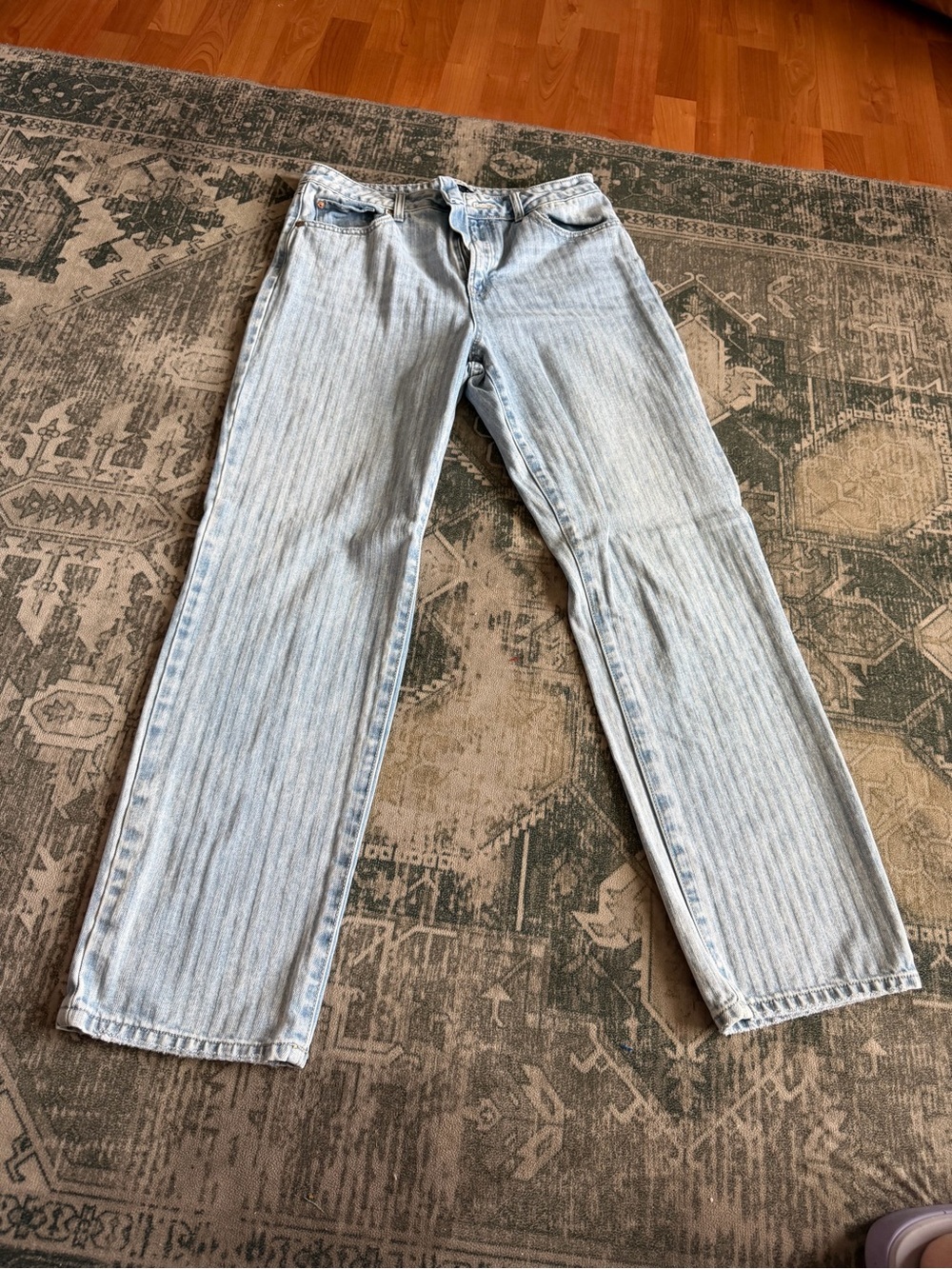 Sincerely Jules Striped 90's Straight Denim Jeans size 11/30